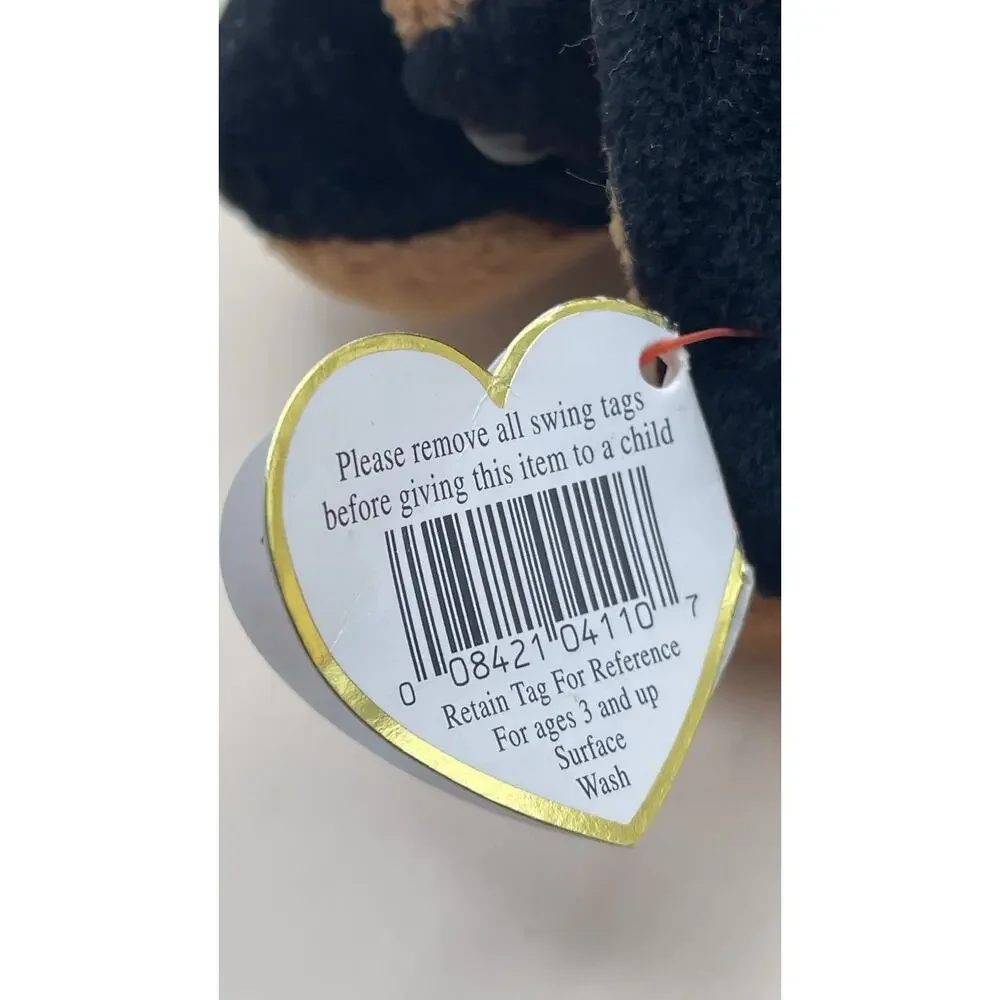 Ty Beanie Baby Doby Doberman Dog 1996 Style 4110 PVC Pellets w/ Tags